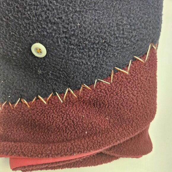 Holiday Place 44in Snowman Christmas Tree Skirt Plush Fabric Buttons Stitching - Picture 11 of 11